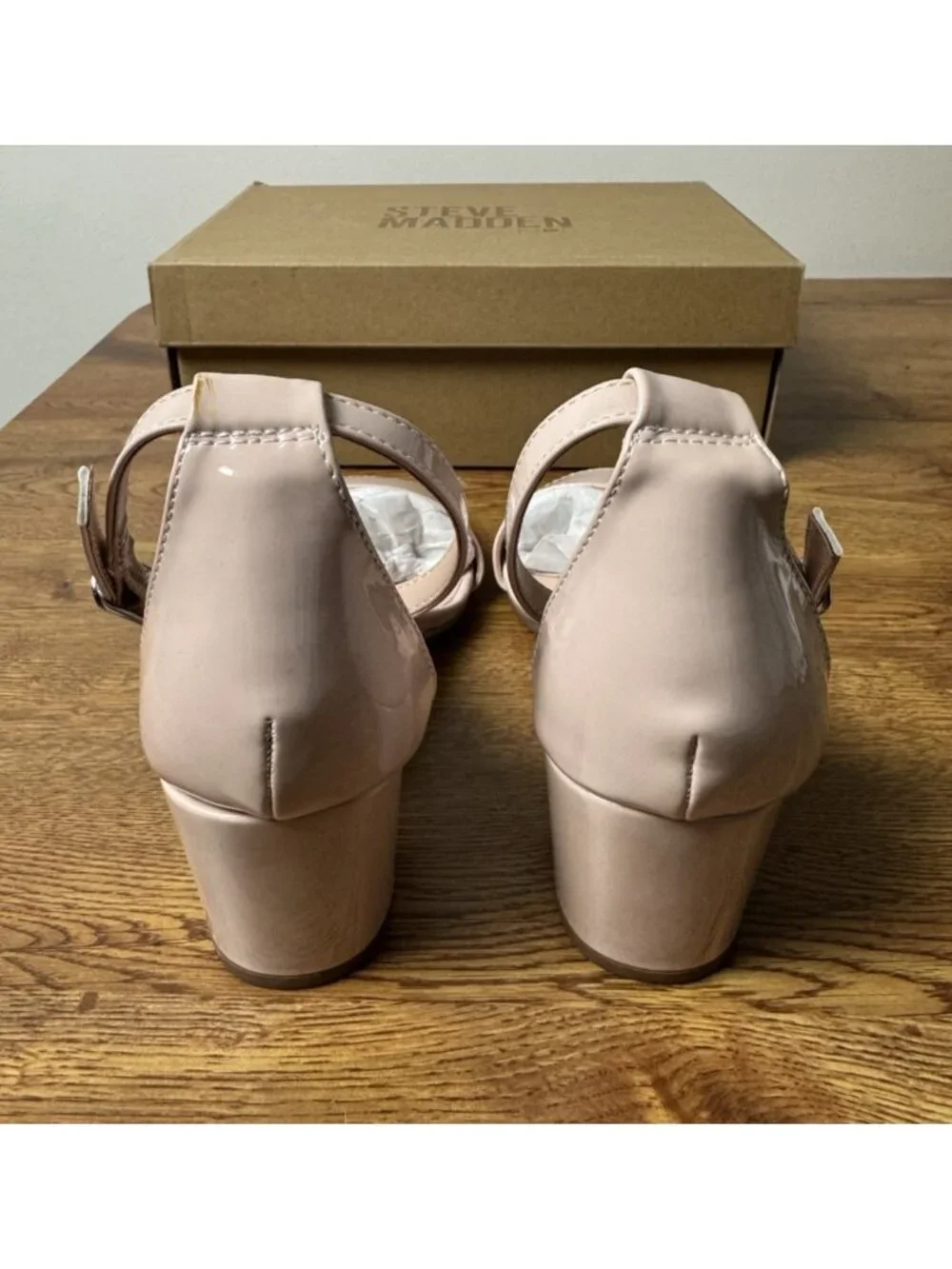Steve Madden Carrson Heeled Sandals Size 5 Big Kid Synthetic Ankle Buckle Strap